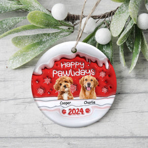 GeckoCustom Custom Photo Merry Woofmas Dog 3D Inflated Effect Printed Ornament N304 HA75 891540