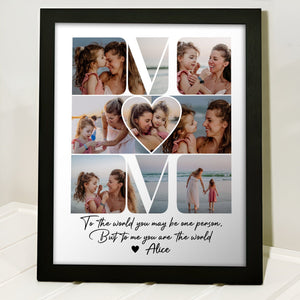 GeckoCustom Custom Photo Mom - To Me You Are The World Picture Frame HA75 891916 Picture Frame / 8"x10"