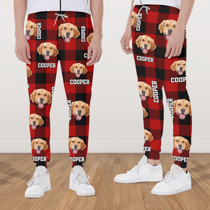 GeckoCustom Custom Photo Name Dog Cat Men And Women's Sweatpants K228 888775