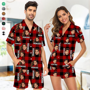 GeckoCustom Custom Photo Name Dog Cat Short Pajamas K228 888793