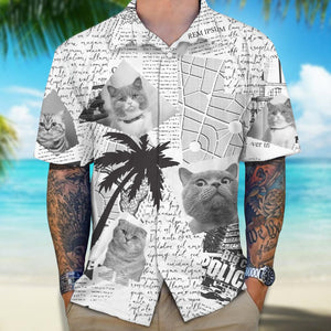 GeckoCustom Custom Photo Newspaper Funny Pet Face Hawaii Shirt N304 890493