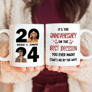 GeckoCustom Custom Photo On The Best Decision Couples Mug N304 890010