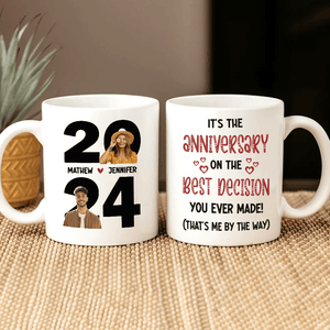 GeckoCustom Custom Photo On The Best Decision Couples Mug N304 890010