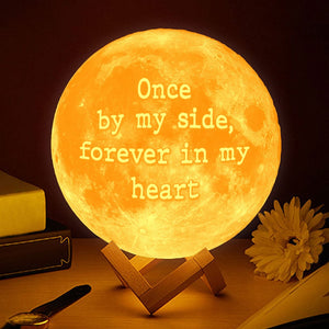 GeckoCustom Custom Photo Once By My Side Forever In My Heart Memorial Moon Lamp TH10 892353