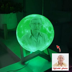 GeckoCustom Custom Photo Once By My Side Forever In My Heart Memorial Moon Lamp TH10 892353