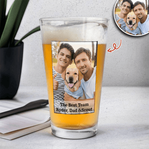 GeckoCustom Custom Photo Perfect Personalized Photo Pint Beer Glass HA75 890610 16oz