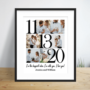 GeckoCustom Custom Photo Personalize 1st Year Anniversary Picture Frame TA29 890553