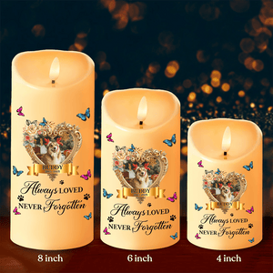 GeckoCustom Custom Photo Pet Always Loved Never Forgotten Christmas Gift LED Candle HO82 891925