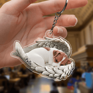 GeckoCustom Custom Photo Pet Within Angel Wings Memorial Dog Cat Acrylic Ornament N304 HA75 891174