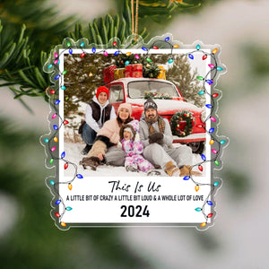 GeckoCustom Custom Photo Polaroid Family Friends Christmas Acrylic Ornament HA75 891134 1 Piece