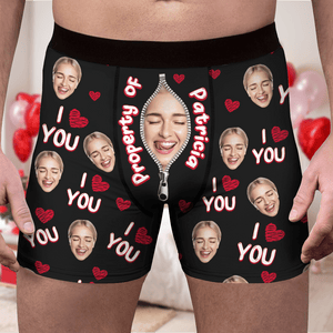 GeckoCustom Custom Photo Property Of Girlfriend, Wife Man's Boxer Valentine's Day, Anniversary Gift HA75 891822