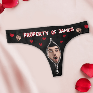 GeckoCustom Custom Photo Property Of Underwear Valentine's Day, Anniversary Gift for Wife HA75 891820