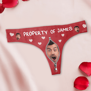 GeckoCustom Custom Photo Property Of Underwear Valentine's Day, Anniversary Gift for Wife HA75 891820