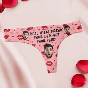 GeckoCustom Custom Photo Real Men Break Your Bed Not Your Heart Underwear HA75 891838 Female slim pants / S