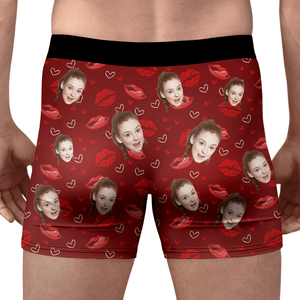 GeckoCustom Custom Photo Real Men Make Your Panties Wet Not Your Eyes Man's Boxer Valentine's Day, Anniversary Gift HA75 891858