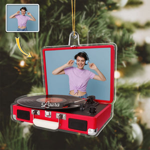 GeckoCustom Custom Photo Record Machine Flat Acrylic Ornament HO82 891252