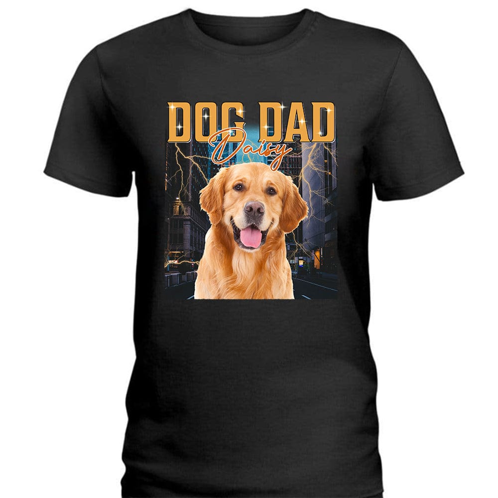 GeckoCustom Custom Photo Retro Vintage Dog Portrait Shirt K228 889681 Premium Tee (Favorite) / P Black / S