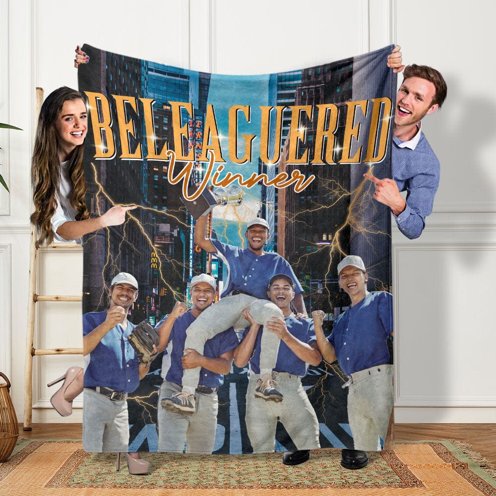 GeckoCustom Custom Photo Retro Vintage For Sport Lover Blanket T286 890089