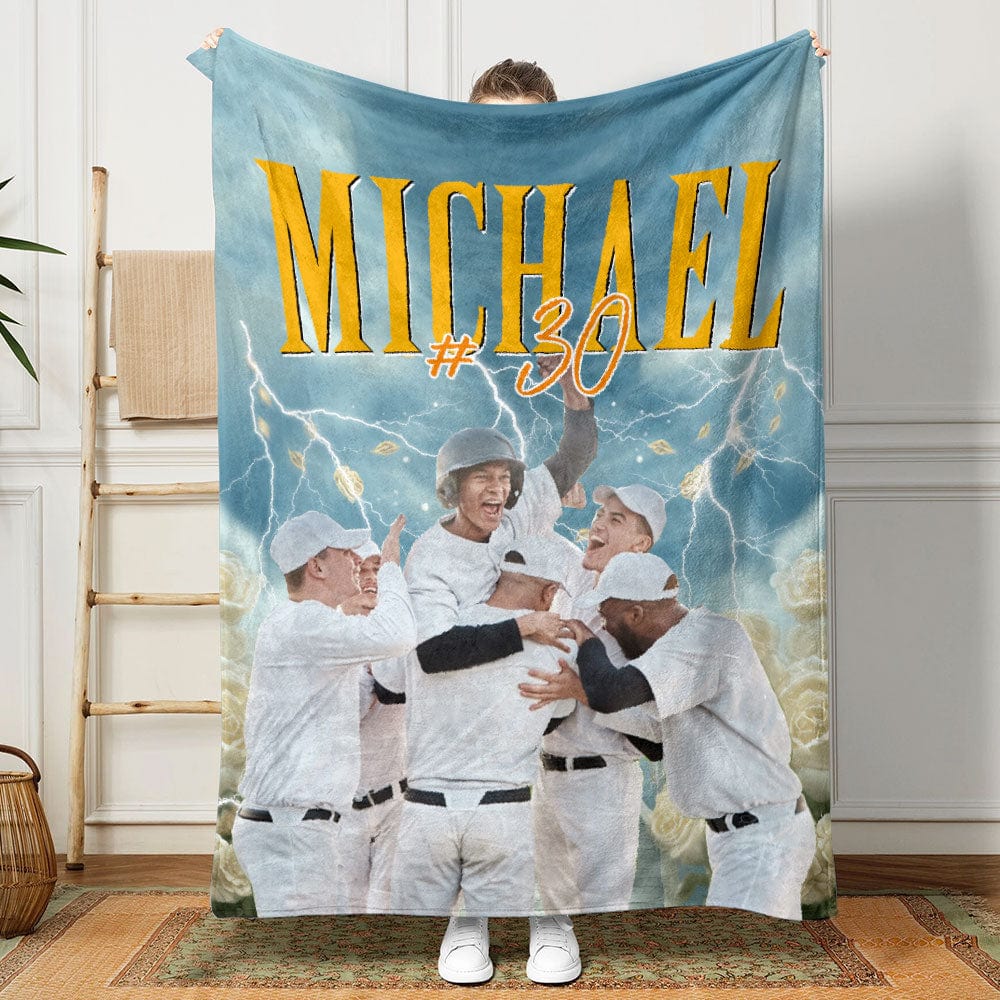 GeckoCustom Custom Photo Retro Vintage For Sport Lover Blanket T286 890089