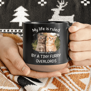 GeckoCustom Custom Photo Ruled By Tiny Furry Overlord For Cat Lover Pottery Mug TH10 892087 12oz