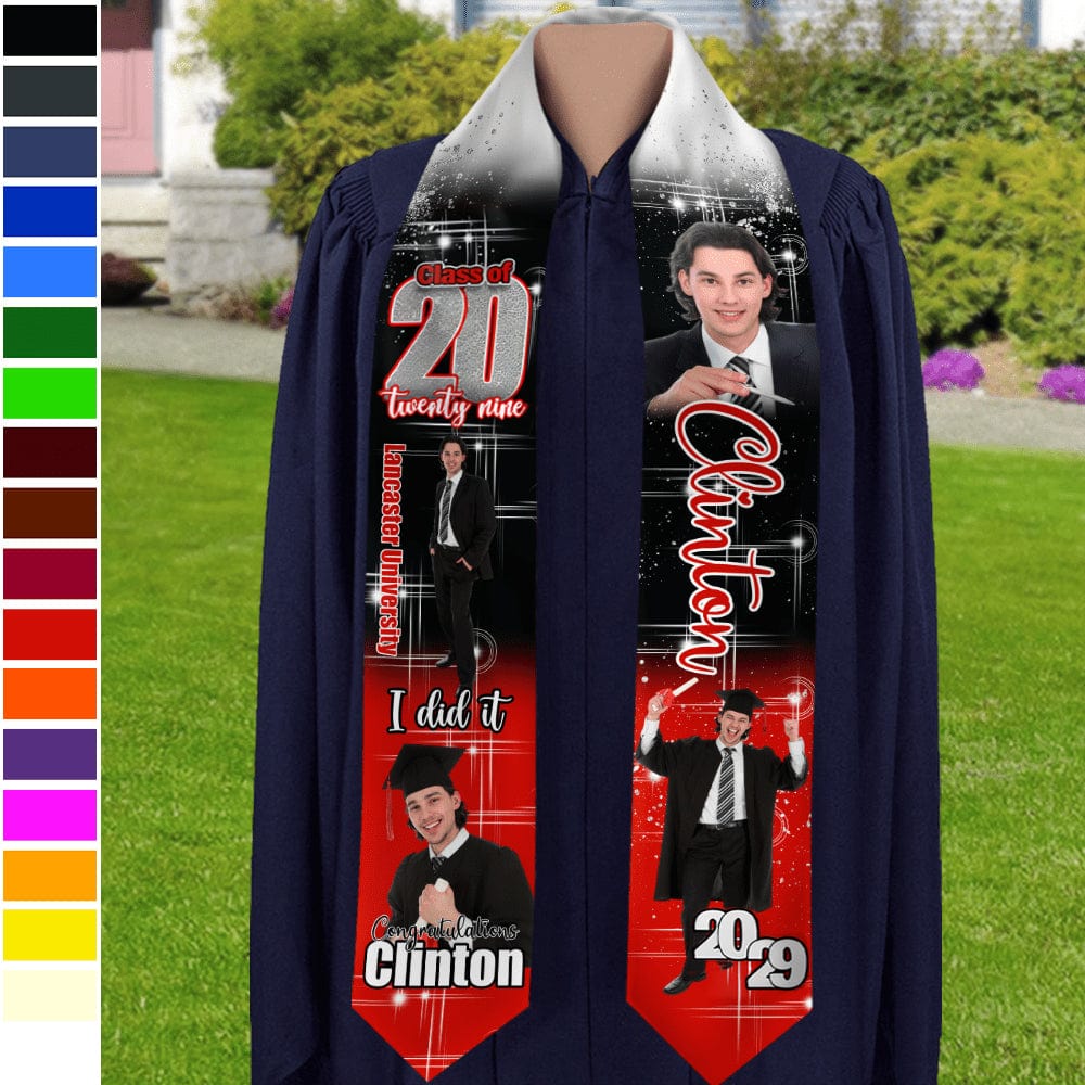 GeckoCustom Custom Photo She Believed She Could Graduation Stoles TA29 HO82 890170