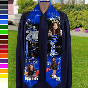 GeckoCustom Custom Photo She Believed She Could Graduation Stoles TA29 HO82 890170