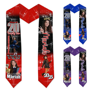 GeckoCustom Custom Photo She Believed She Could Graduation Stoles TA29 HO82 890170