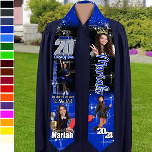 GeckoCustom Custom Photo She Believed She Could So She Did Graduation Gift Stoles N369 890170 6x72 inch