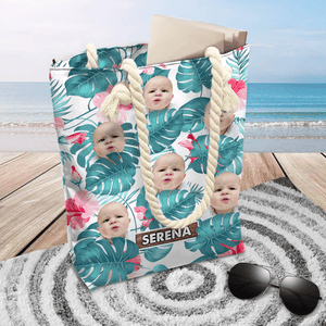 GeckoCustom Custom Photo Summer Time With Family Tote Bag HA75 891172 12x14.2 in