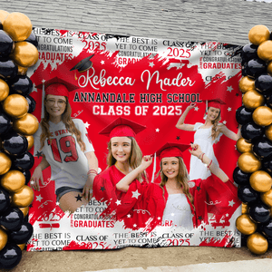 GeckoCustom Custom Photo The Best Is Yet To Come Class Of 2025 Graduation Backdrop HO82 893468