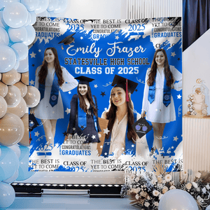 GeckoCustom Custom Photo The Best Is Yet To Come Class Of 2025 Graduation Backdrop HO82 893468