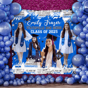 GeckoCustom Custom Photo The Best Is Yet To Come Class Of 2025 Graduation Backdrop HO82 893468