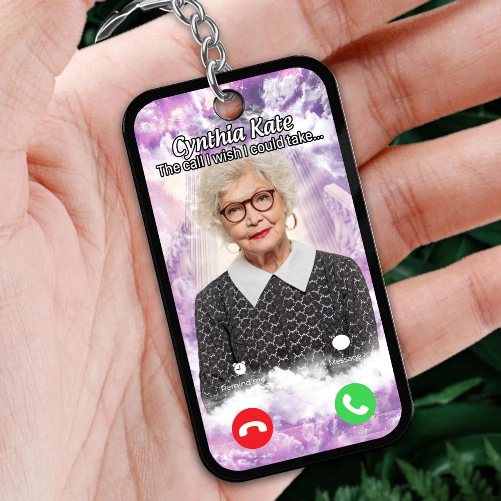 GeckoCustom Custom Photo The Call I Wish I Could Take Memorial Acrylic Keychain T286 890430 60mmW x 40mmH