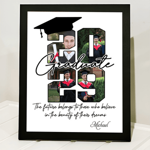 GeckoCustom Custom Photo The Future Belongs To Graduation Picture Frame LM32 893097 8"x10"