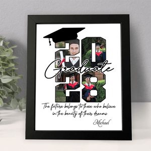 GeckoCustom Custom Photo The Future Belongs To Graduation Picture Frame LM32 893097 8"x10"