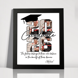 GeckoCustom Custom Photo The Future Belongs To Graduation Picture Frame LM32 893097 8"x10"