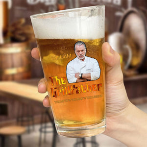 GeckoCustom Custom Photo The Grillfather The Man The Myth The Legend Print Beer Glass TH10 891045 16oz / 1 side