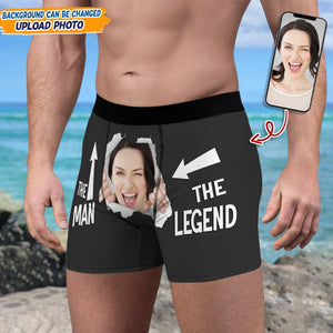 GeckoCustom Custom Photo The Man The Legend Boxer Briefs N304 889487