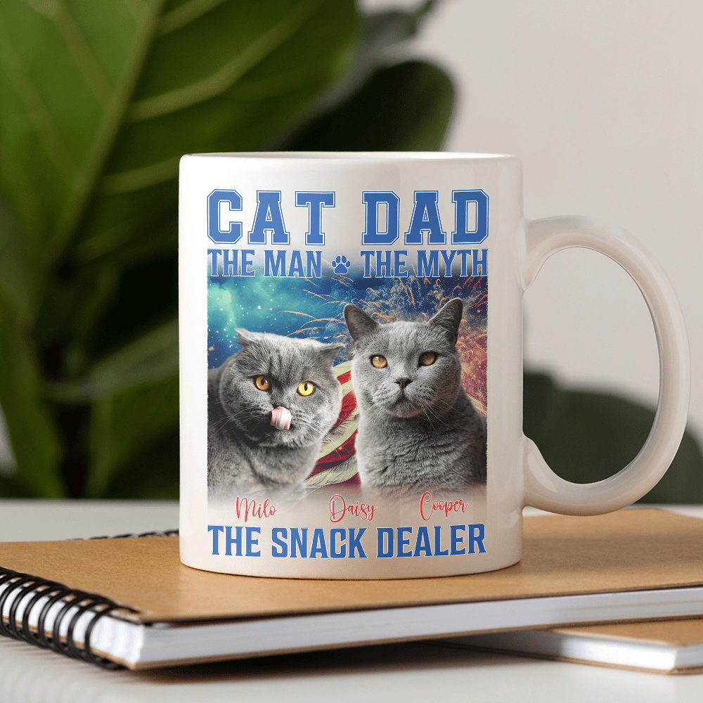 GeckoCustom Custom Photo The Man The Myth The Snack Dealer Pet Mug N304 890391
