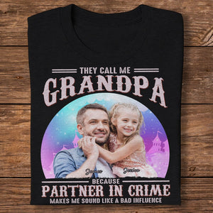 GeckoCustom Custom Photo They Call Me Grandpa Family Dark Shirt TA29 890364