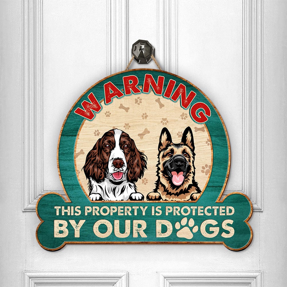 GeckoCustom Custom Photo This Property Is Protected By Our Dogs Doorsign N304 889833