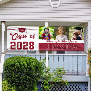 GeckoCustom Custom Photo Through The Years Graduation Banner TH10 892357