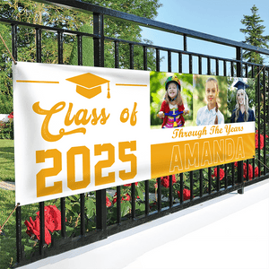 GeckoCustom Custom Photo Through The Years Graduation Banner TH10 892357