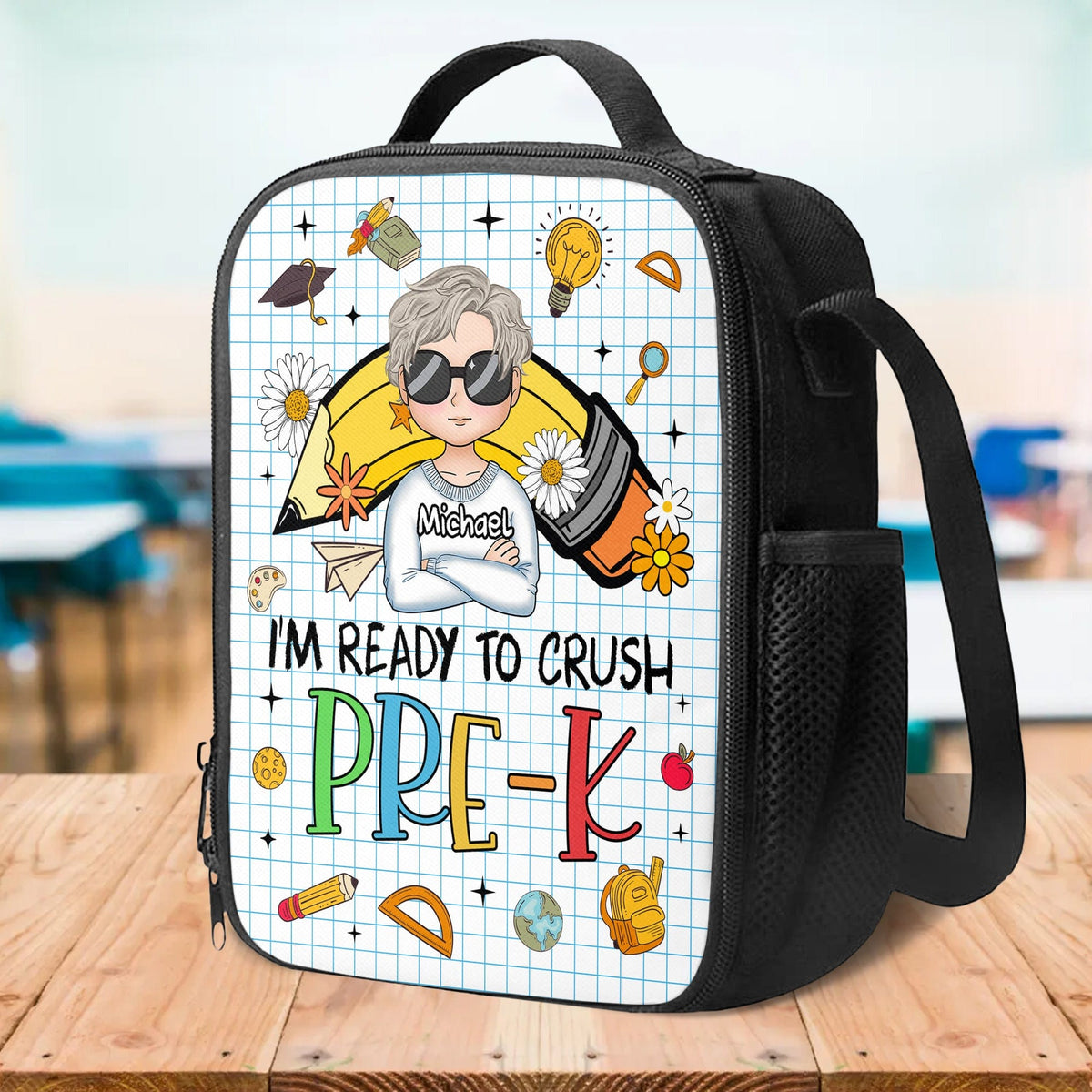 GeckoCustom Custom Photo Today Is The First Day Of The Rest Of Your Life Back To School Gift For Kid Lunch Bag HO82 891308 7x2.7x9 inches