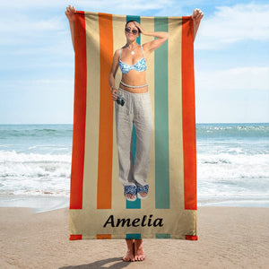 GeckoCustom Custom Photo Traveling Beach Poolside Swimming Beach Towel DM01 890859 30"x60"