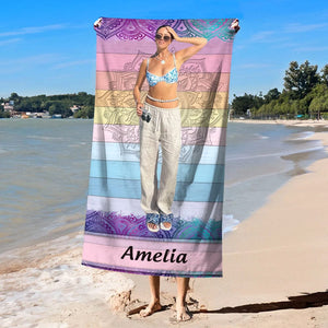 GeckoCustom Custom Photo Traveling Beach Poolside Swimming Beach Towel DM01 890859 30"x60"