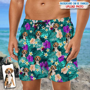 GeckoCustom Custom Photo Tropical Style Dog Beach Short N304 889499