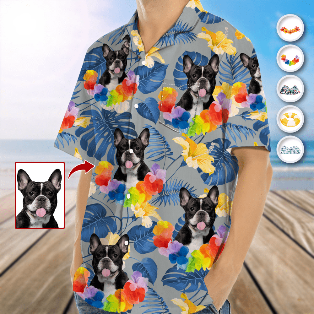 GeckoCustom Custom Photo Tropical Style Dog Hawaii Shirt HA75 890718