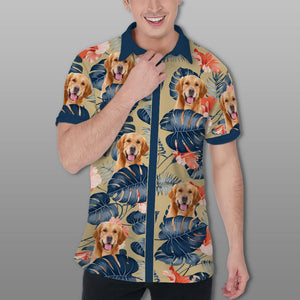 GeckoCustom Custom Photo Tropical Style Pet Polo Shirt TH10 891071