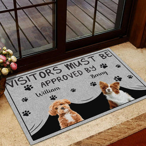 GeckoCustom Custom Photo Visitors Must Be Approved By This Dog Doormat HO82 891232